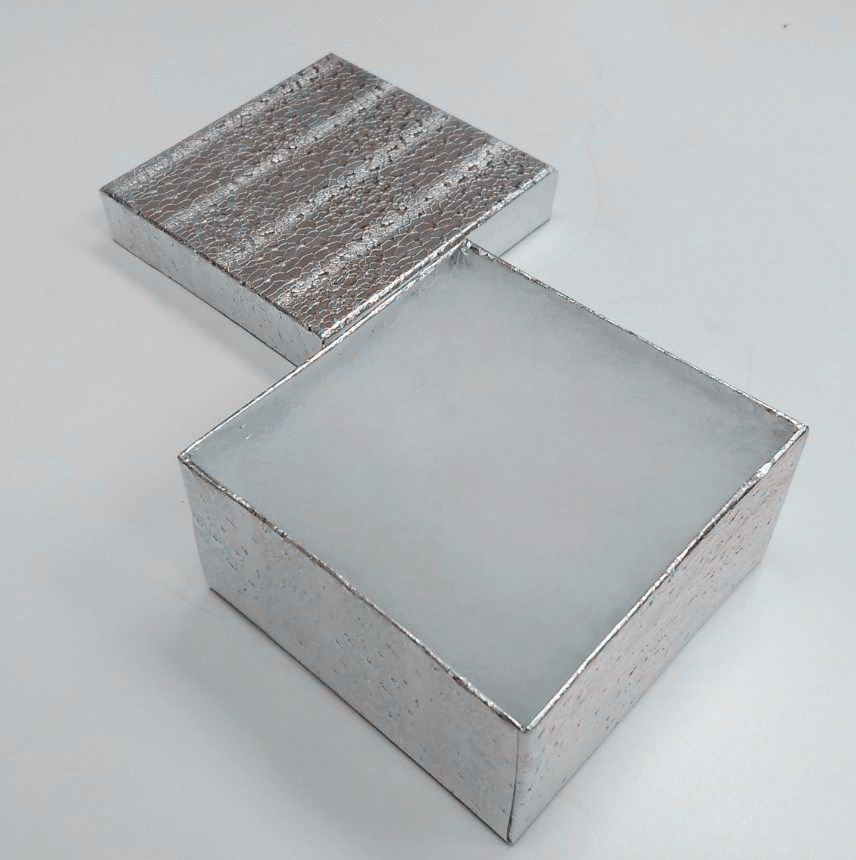 #34 Silver Linen Cardboard Paper Jewelry Gift Boxes