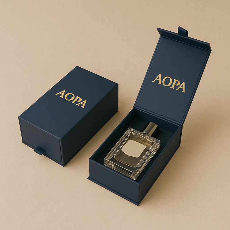 Custom Magnetic Paper Box Luxury Packaging Essential Oil Perfume Paper Box for Men Perfume