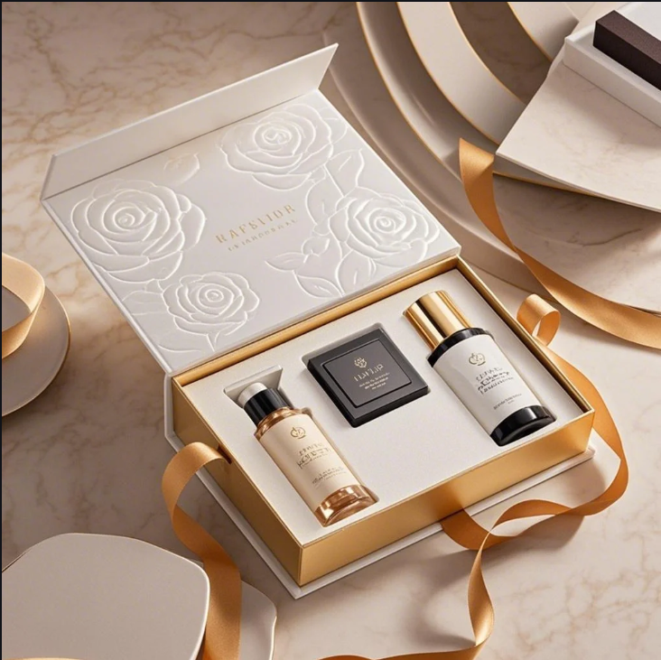 Customized Design Magnet Flip Paper Box Rigid Coated Magnetic Gift Boxes for Cosmetic Perfume