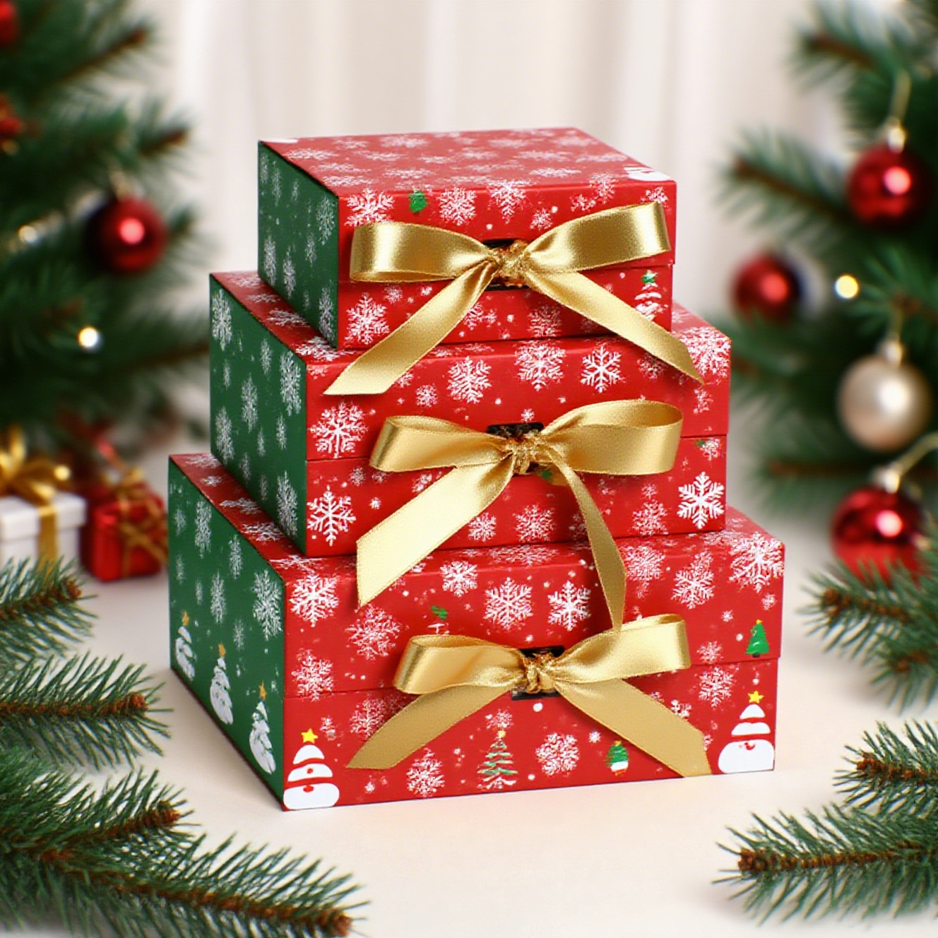 Christmas Gift Packaging Magnetic Flip Folding Paper Box For Toy Cosmetics|Huzhou AOPA